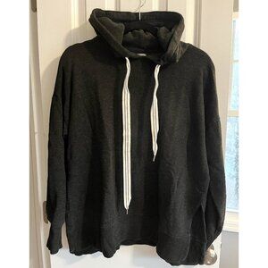 Aerie Women's Charcoal/Dark Grey Hoodie Sweatshirt, Size Medium